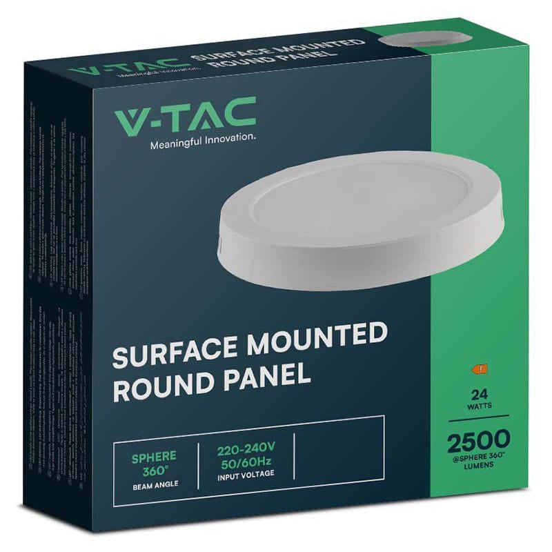 V-Tac Panou LED Panou LED V-Tac SKU-7879 | 24W, 3000K, Aplicabil
