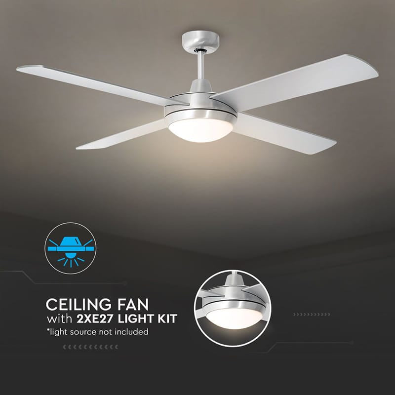 V-Tac Ventilator Ventilator V-Tac SKU-7918 | 132cm, 2xE27, 3 Viteze, Telecomanda
