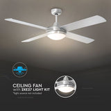 V-Tac Ventilator Ventilator V-Tac SKU-7918 | 132cm, 2xE27, 3 Viteze, Telecomanda