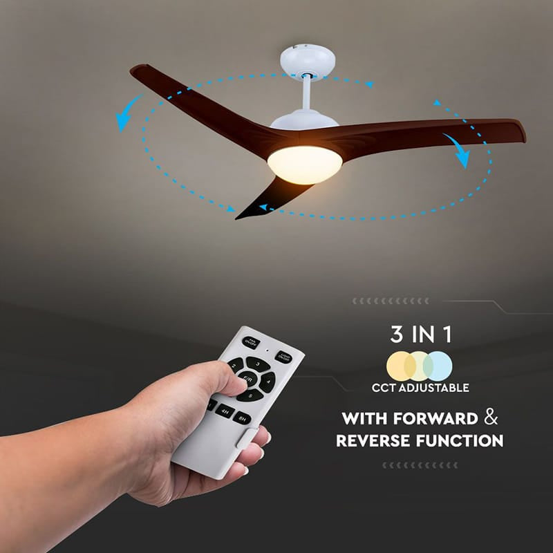V-Tac Ventilator Ventilator de tavan V-Tac SKU-7920 | 35W, LED 3in1, 132cm, 5 viteze