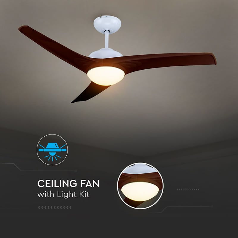 V-Tac Ventilator Ventilator de tavan V-Tac SKU-7920 | 35W, LED 3in1, 132cm, 5 viteze