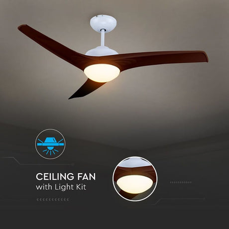 V-Tac Ventilator Ventilator de tavan V-Tac SKU-7920 | 35W, LED 3in1, 132cm, 5 viteze