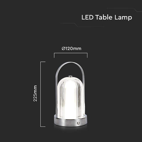 V-Tac Lampa birou Lampa Birou V-Tac SKU-7990 | 3in1, Acumulator 1800mAh, Crome