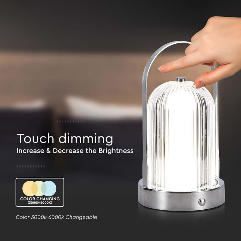 V-Tac Lampa birou Lampa Birou V-Tac SKU-7990 | 3in1, Acumulator 1800mAh, Crome