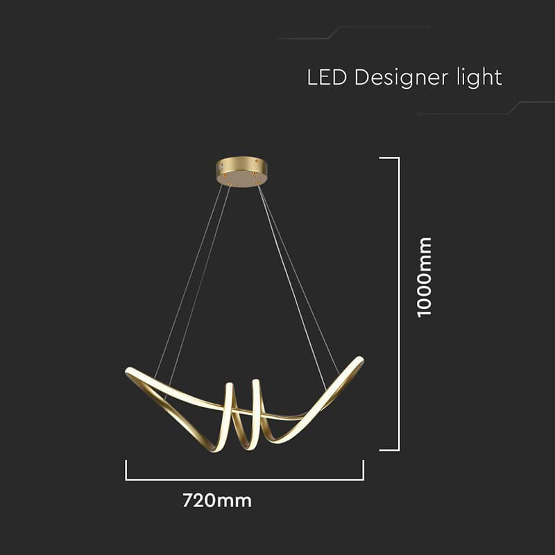 V-Tac Lampa LED Candelabru LED V-Tac SKU-8011 | 24W, 3000K, Auriu, 72x30cm, 3240lm