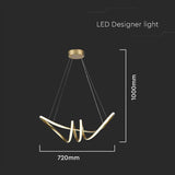 V-Tac Lampa LED Candelabru LED V-Tac SKU-8011 | 24W, 3000K, Auriu, 72x30cm, 3240lm