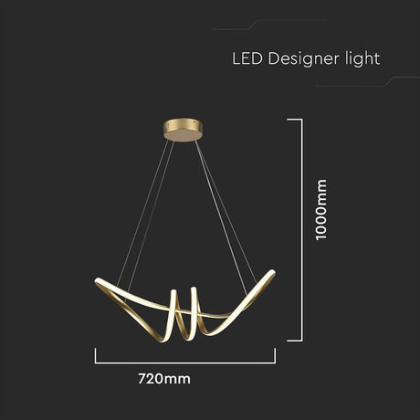 V-Tac Lampa LED Candelabru LED V-Tac SKU-8011 | 24W, 3000K, Auriu, 72x30cm, 3240lm