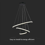 V-Tac Lampa LED Candelabru LED V-Tac SKU-8017 | 32W, 3000K, 3880lm, 600x1000mm, Negru