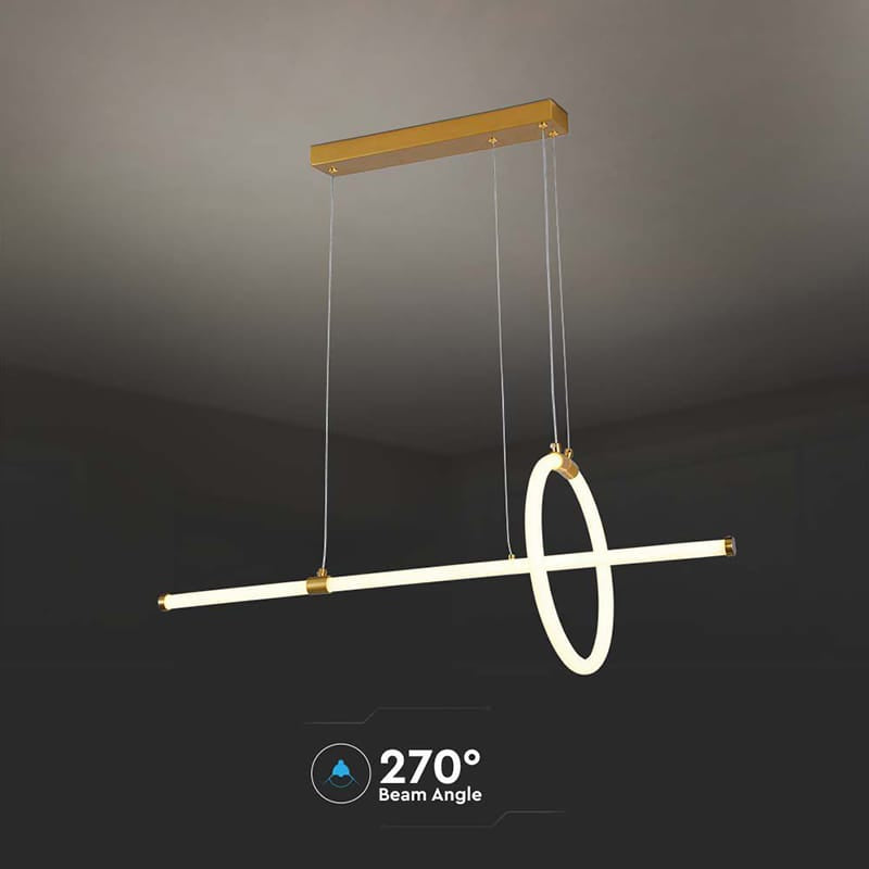 V-Tac Lampa LED Candelabru LED V-Tac SKU-8023 | 16W, 3000K Alb Cald, 1820lm, Auriu, 86x30cm