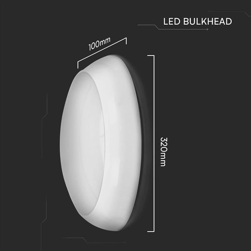 V-Tac Plafoniera LED Plafoniera LED V-Tac SKU-804-24 | 8W/16W/20W, 3in1, Senzor Miscare, IP65, Alb