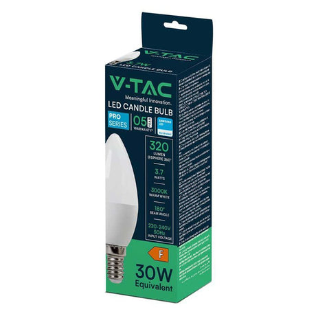 V-Tac Bec LED SMART Bec LED V-Tac SKU-8041 | E14, 3.7W, 6400K, Cip Samsung