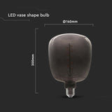 V-Tac BEC FILAMENT LED 4W E27 STICLA NEAGRA