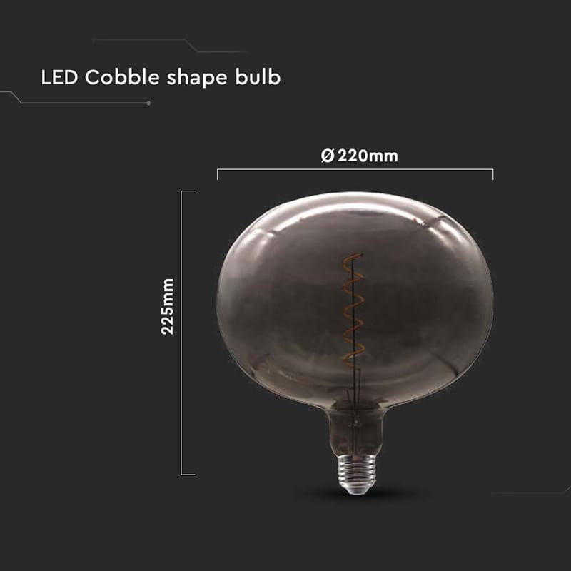 V-Tac BEC FILAMENT LED 4W E27 STICLA NEAGRA