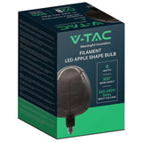 V-Tac BEC FILAMENT LED 4W E27 STICLA NEAGRA