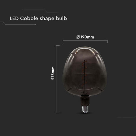 V-Tac BEC FILAMENT LED 4W E27 STICLA NEAGRA