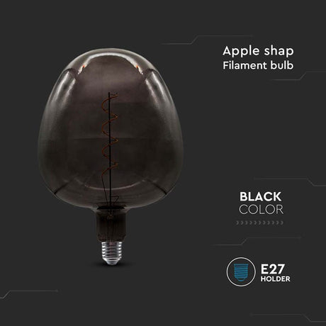 V-Tac Lampa LED Bec LED V-Tac SKU-8064 | 4W, E27, Filament, Sticla Neagra