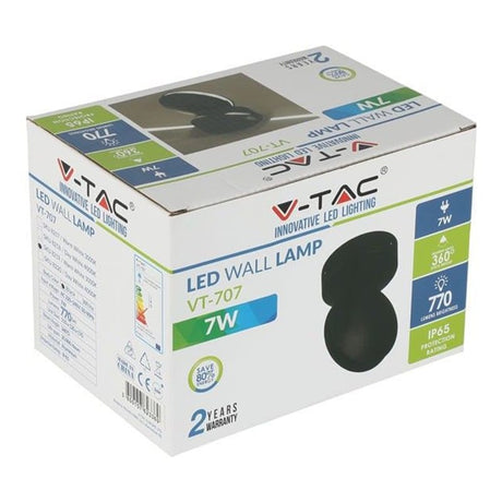 V-Tac Lampa LED Aplica LED Exterior V-Tac VT-707 SKU-8219 | 7W, IP65, 3000K, 770lm
