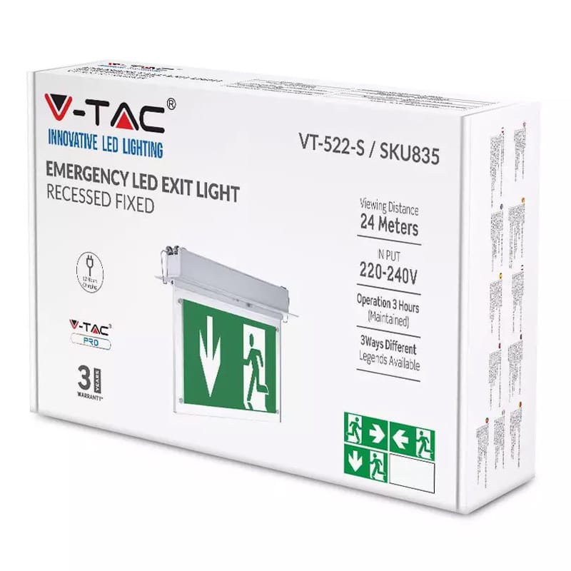 V-Tac Lampa LED Lampa LED Urgenta V-Tac SKU-835 | 2W, 6000K, Alb Rece