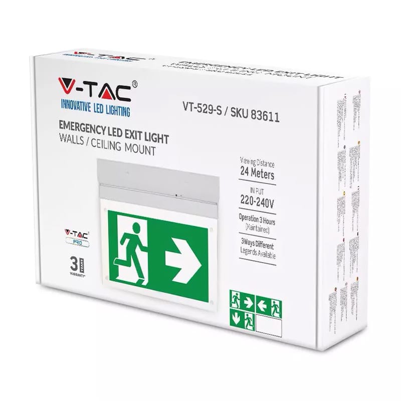 V-Tac Lampa LED Lampa LED Urgenta V-Tac SKU-836 | 2W, 6000K, Alb Rece