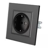 V-Tac Priza Priza V-Tac SKU-8399 | 16A, Rama Sticla, Negru