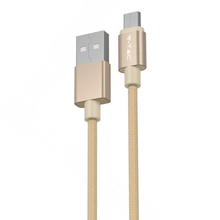 V-Tac CABLU MICRO USB 1M PLATINUM EDITON - AURIU