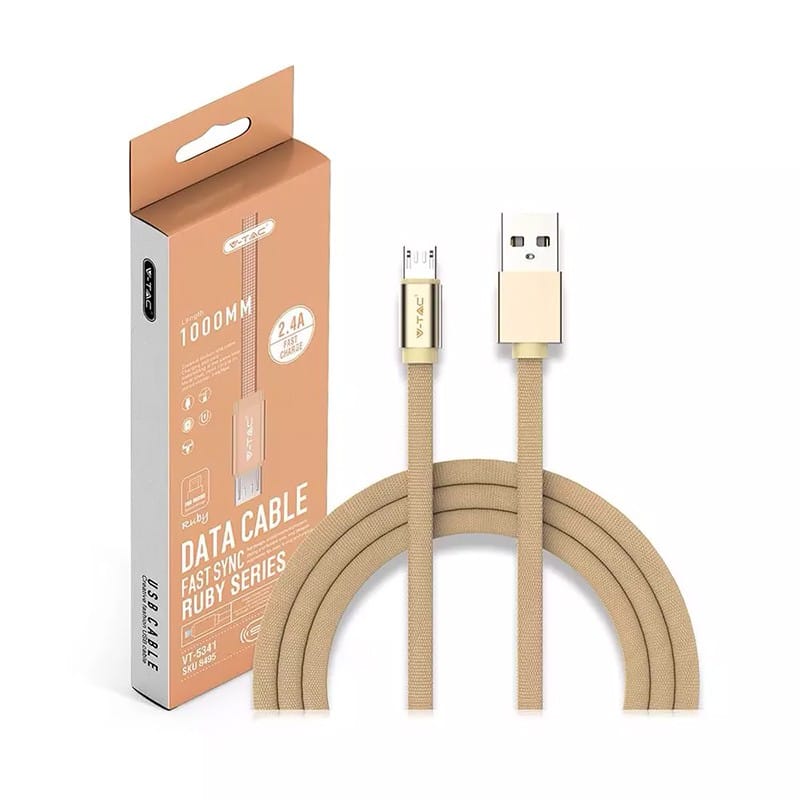 V-Tac CABLU MICRO USB 1M RUBY EDITON - AURIU