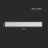 V-Tac Lampă LED V-Tac 20W IP44 3000K Alb Cald 2000 lm, Carcasă Albă Aluminiu 610x90x35 mm