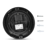 V-Tac LAMPA LED 12W IP65 3000K ALB CALD - NEGRU