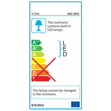 V-Tac LAMPA LED 12W IP65 3000K ALB CALD - NEGRU