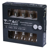 V-Tac GHIRLANDA SOLARA LED 1W X 10 IP44 3000K