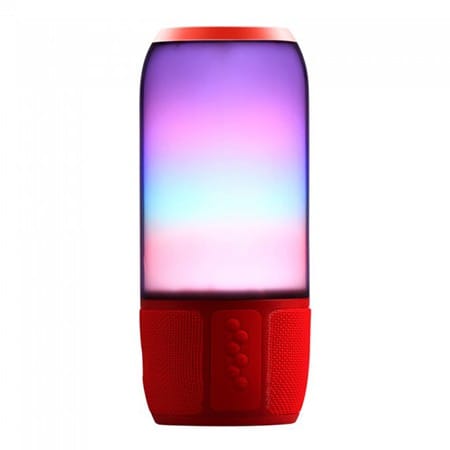 V-Tac BOXA BLUETOOTH 2X3W USB/MSD/AUX ILUMINATA LED RGB - ROSU