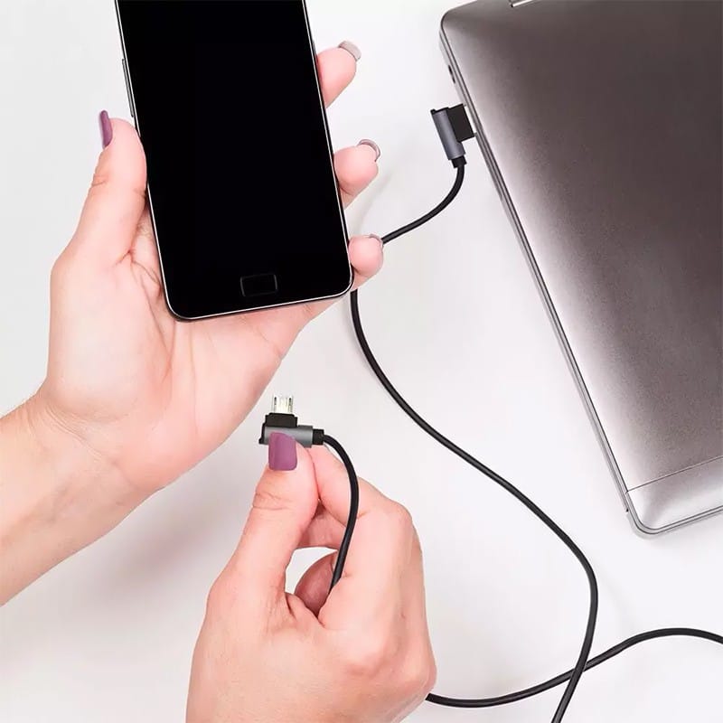 V-Tac CABLU MICRO USB 1M DIAMOND EDITION - NEGRU