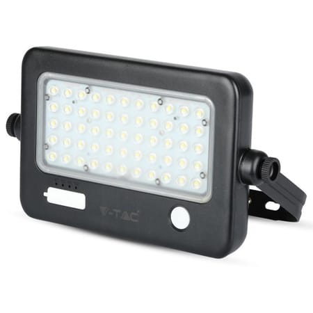 V-Tac Proiector LED Solar V-Tac 10W 4000K IP65 cu Senzor Radar, 1100 lm, Cablu 3 m, Baterie 7200 mAh