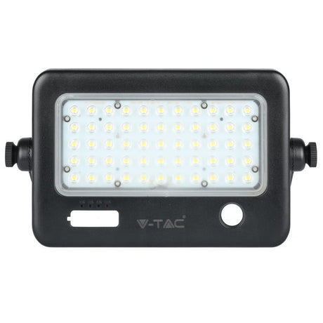 V-Tac Proiector LED Solar V-Tac 10W 4000K IP65 cu Senzor Radar, 1100 lm, Cablu 3 m, Baterie 7200 mAh