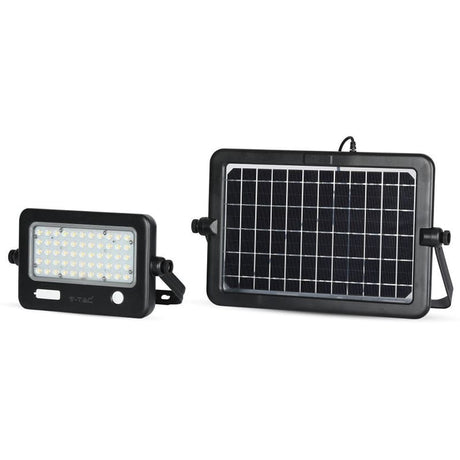 V-Tac Proiector LED Solar V-Tac 10W 4000K IP65 cu Senzor Radar, 1100 lm, Cablu 3 m, Baterie 7200 mAh