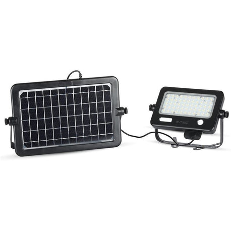 V-Tac Proiector LED Solar V-Tac 10W 4000K IP65 cu Senzor Radar, 1100 lm, Cablu 3 m, Baterie 7200 mAh
