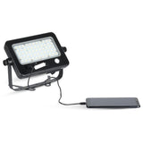 V-Tac Proiector LED Solar V-Tac 10W 4000K IP65 cu Senzor Radar, 1100 lm, Cablu 3 m, Baterie 7200 mAh