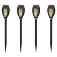 V-Tac SET 4 CORP ILUMINAT GRADINA IP44 3 IN 1 EFECT FLACARA INCARCARE SOLAR