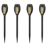 V-Tac SET 4 CORP ILUMINAT GRADINA IP44 3 IN 1 EFECT FLACARA INCARCARE SOLAR