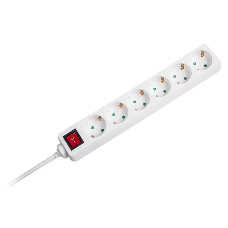 V-Tac PRELUNGITOR 6 CAI CU INTRERUPATOR 1.5M( 3G1.5MM2) ALB