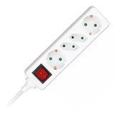 V-Tac PRELUNGITOR 4 CAI CU INTRERUPATOR 1.5M( 3G1.5MM2) ALB