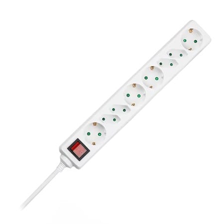 V-Tac PRELUNGITOR 8 CAI CU INTRERUPATOR 1.5M( 3G1.5MM2) - ALB