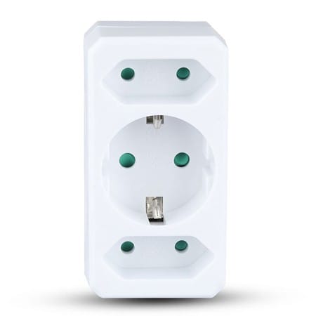 V-Tac ADAPTOR 3 PRIZE 2X2.5A SI 1X16A MAX 3680W