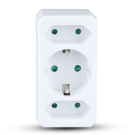 V-Tac ADAPTOR 3 PRIZE 2X2.5A SI 1X16A MAX 3680W