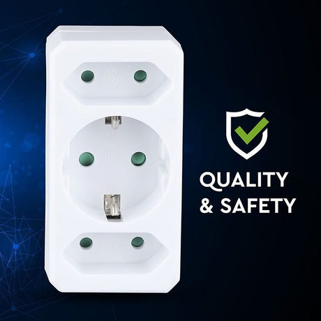 V-Tac ADAPTOR 3 PRIZE 2X2.5A SI 1X16A MAX 3680W
