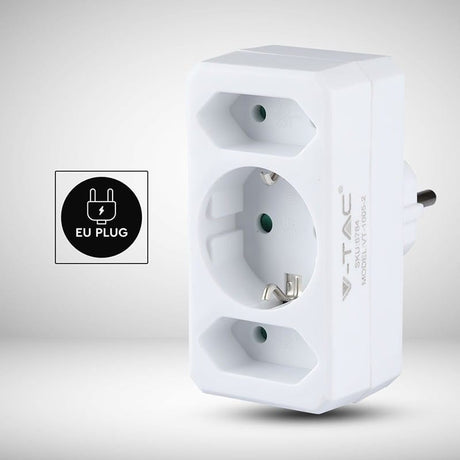 V-Tac ADAPTOR 3 PRIZE 2X2.5A SI 1X16A MAX 3680W