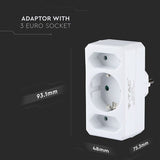 V-Tac ADAPTOR 3 PRIZE 2X2.5A SI 1X16A MAX 3680W