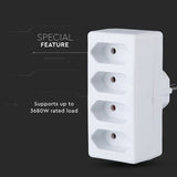 V-Tac ADAPTOR 4 PRIZE 4X2.5A MAX 2300W