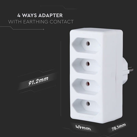 V-Tac ADAPTOR 4 PRIZE 4X2.5A MAX 2300W