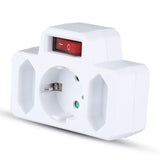 V-Tac ADAPTOR 3 PRIZE CU INTRERUPATOR 2X2.5A SI 1X16A MAX 3680W